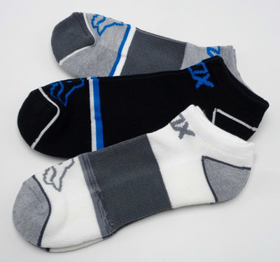 Fox Racing Tech No Show Socks 3 Pack Men's L/XL Heather Grey