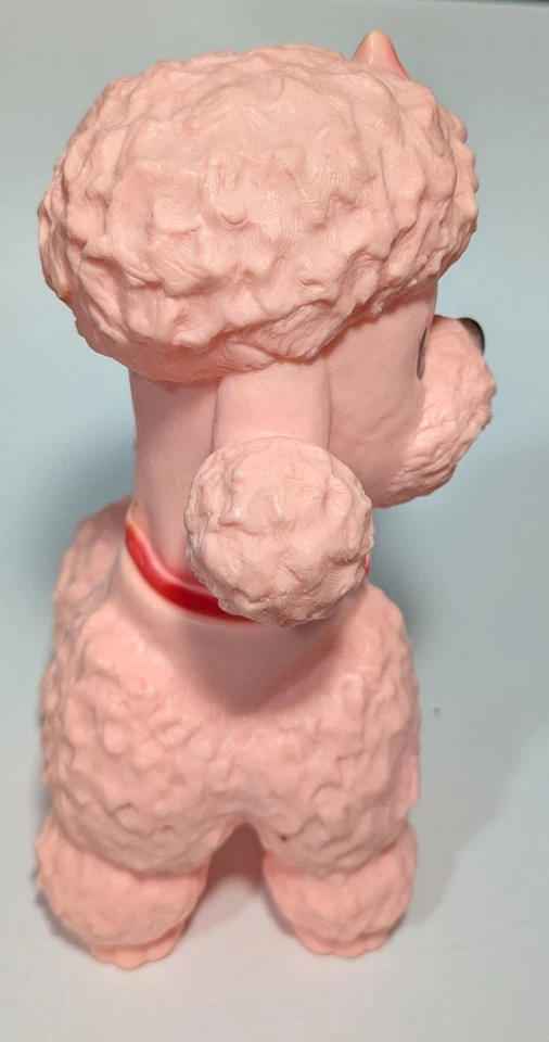 Vintage 1963 Sun Rubber Company Pink Poodle Dog Toy - Image 4 of 4