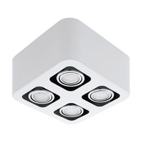 Deckenlampe Deckenleuchte Stahl In Weiss, Chrom GU10 Fassung