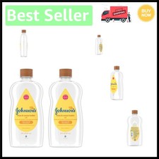 Pure Baby Oil Enriched with Shea  Cocoa Butter, 2 Pack for Ultimate Hydration