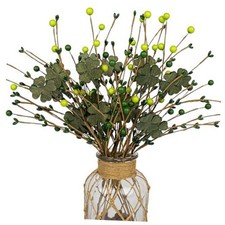 12 PCs St Patricks Day Florals 17 Inches Shamrock Picks Green St Patrick Day