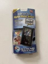 Wallet Pix Credit Card Size Digital Photo Album LCD Display USB Black VINTAGE