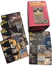 Vintage Gaf Talking View Master Stereo Viewer In Box With 6 Boxes REELS