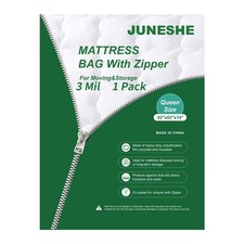 3 Mil Queen Size Mattress Bag with Zipper for Storage Moving,Plastic Waterpro...