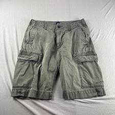 Gap Refined Cargo Shorts Mens 31 Green Military Y2K Utility Outdoors 11  READ
