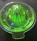Uranium Glass Reamer Juicer Glowy Glass Green Vaseline Depression Citrus Vintage