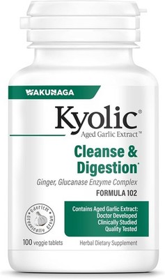 Kyolic Aged Garlic Extract Cleanse & Digestion* Formula 102, 100 Veggie Tablets