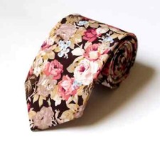 Floral cotton Men s Necktie Skinny 3 W 58L