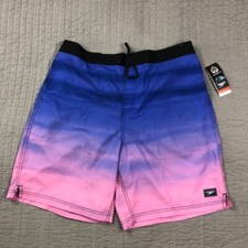 Speedo Shorts Men XXL Purple Bondi Edge Boardshort UPF 50 Surf Swim Resort NWT