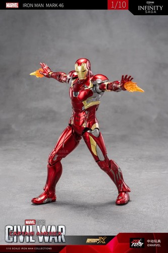 Neu ZD Marvel Toy Iron Man MK46 Mark 46 7 Zoll Bürgerkrieg Actionfigur Sammlung - Bild 16 von 21