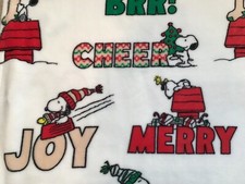 Berkshire Peanuts Snoopy Christmas Throw Blanket 55x70 Merry Joy Cheer Brr NOS
