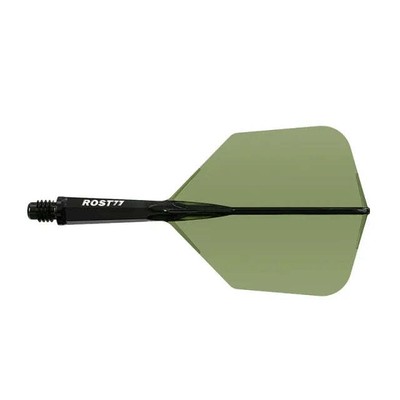 CUESOUL ROST 77 Integrated Shaft & Flight Big Wing Long Transparent Dark Green