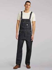 LEE 101 in Dry Raw Selvedge Hemp Japan Denim Men's Relaxed Fit Bib Overall NEW M