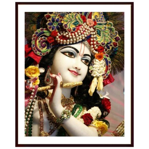 12x14 God Iskcon Lord Krishna Matt Poster frame without glass for wall decor - Picture 1 of 6