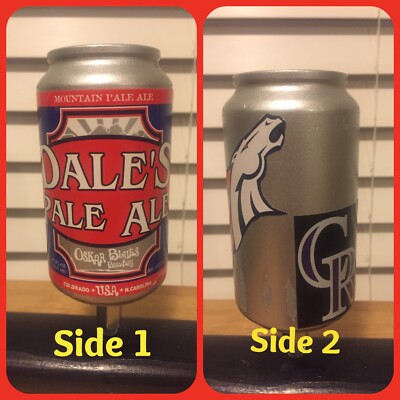 Dales Pale Ale Beer Tap Handle Denver Broncos Colorado Rockies MLB NFL Can