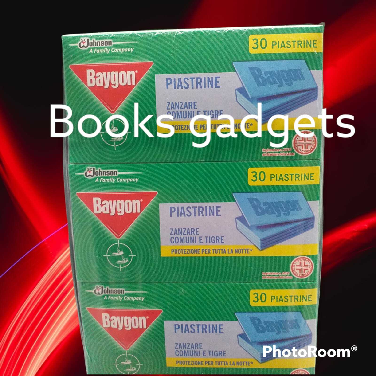 6 Confezioni (180 Piastrine) Baygon Piastrina Anti-Zanzare fino a 12h Protezione