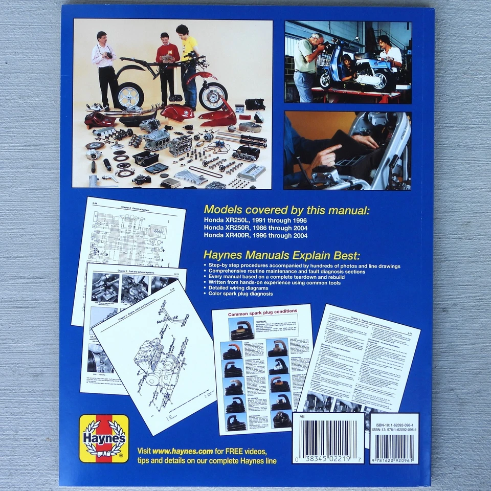 1986-2003 Honda XR250 XR400 XR 250 400 XR400R HAYNES REPAIR MANUAL 2219 - Image 3 of 3