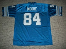 Unsigned HERMAN MOORE Custom Detroit Blue Sewn New Football Jersey Sizes S-3XL