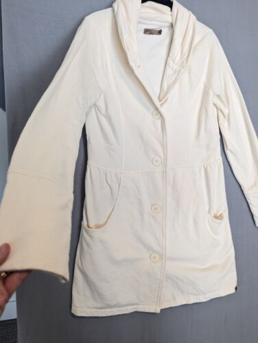 Prana Jacket Women Medium Ivory Mariska Organic Cotton Neutral Outdoors Gorpcore - Picture 3 of 14