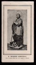 ANTICO Santino Holy Card -  SAN ISIDORO AGRICOLA BITONTO BARI