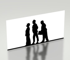 Sticker Aufkleber Silhouette von Olsenbande/ Egon, Benny & Kjeld