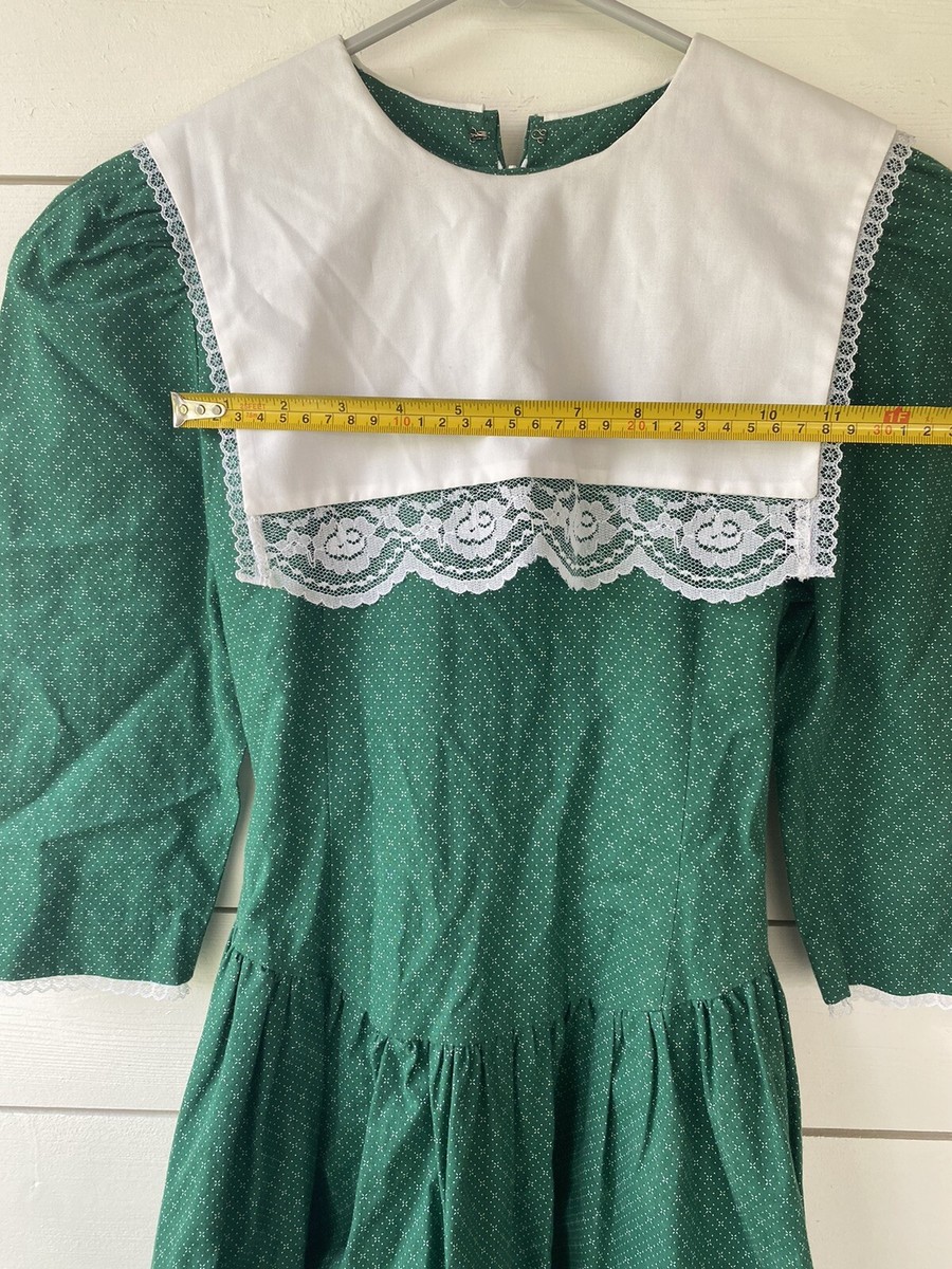 green amish dress AMISH Green Floral Kurta main image 1