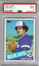 1985 Topps #622 - Luis LEAL - PSA 9+++ Blue Jays