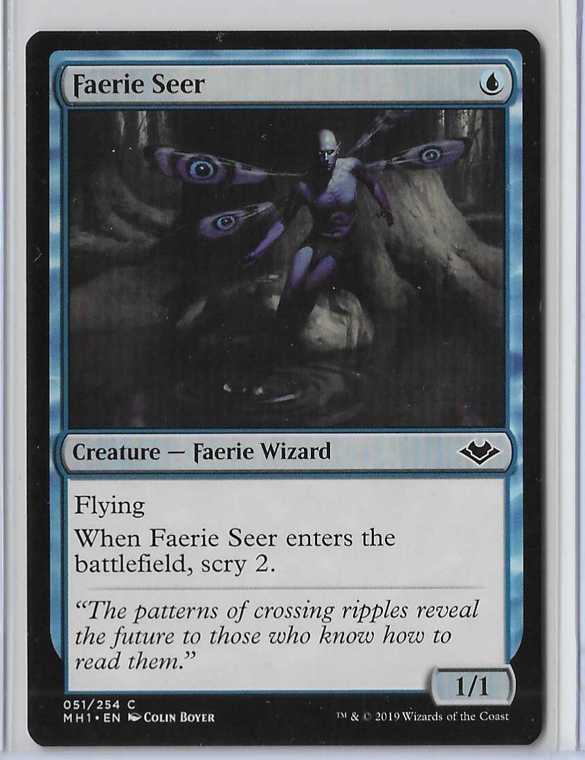 MTG Faerie Seer Modern Horizons (MH1) Common Magic Card #051