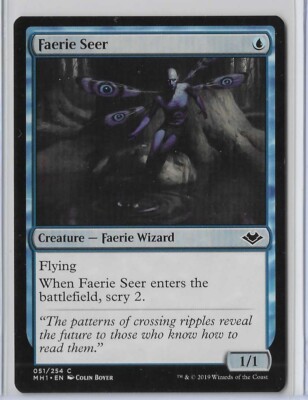 best faerie cards mtg MTG Faerie Seer Modern Horizons (MH1) Common Magic Card #051/254 Unplayed