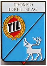 Spilla (badge) calcio Tromso Norvegia + città araldica