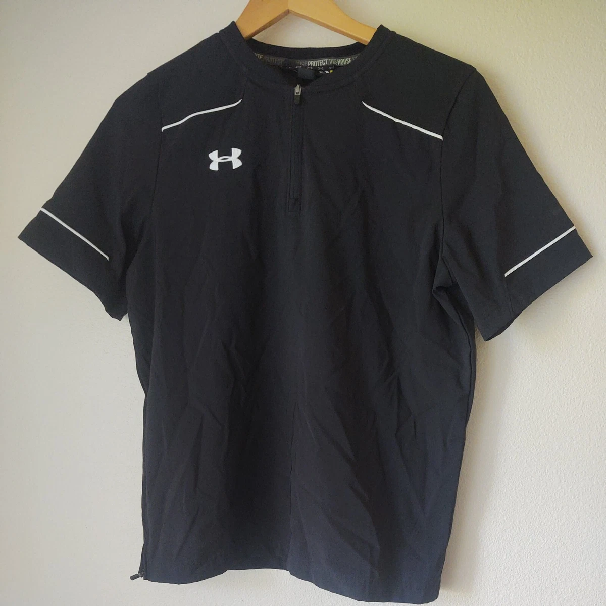 Under Armour Boys Youth XL Short Sleeve Shirt Black 1 4 Zip