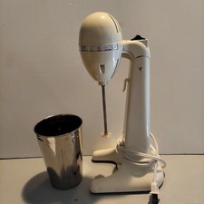 Vtg. Hamilton Beach Milk Shake Mixer- Classic Metal Cup - 2 speed Works