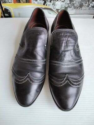 Hugo Boss • mens winged tip loafer leather dress shoes $425 Hugo Boss Black Luxury Leather Wingtip Loafers Slip On  main image 2