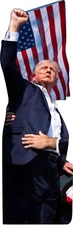 75" Tall Lifesize Donald Trump Shooting CARDBOARD CUTOUT 2024 Fight!!! Standee