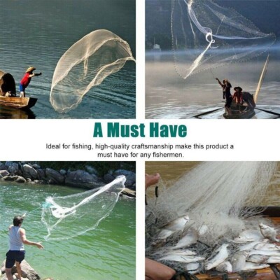 Live Bait How To Throw A Bait Casting Net 5/6/7/8 FT Fishing Cast