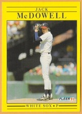 JACK McDOWELL CHICAGO WHITE SOX #129 - FLEER NM-MT 1991