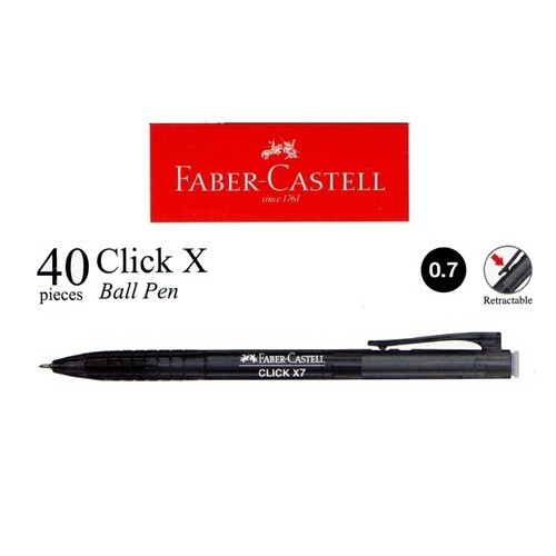 Faber-Castell Click X7 Pen 0.7mm Needle Point Retractable Black