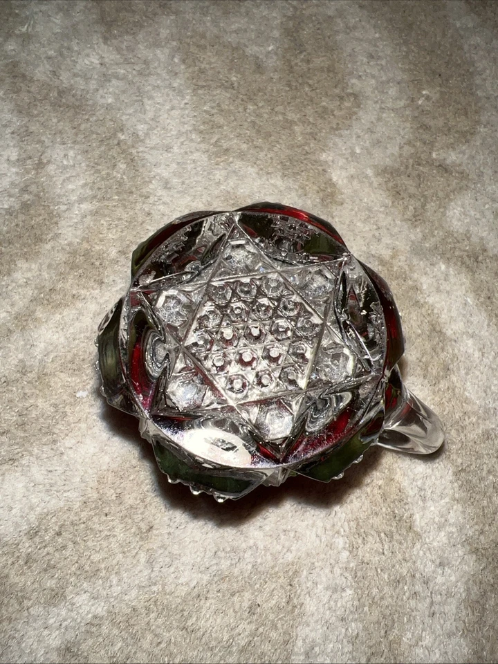 EAPG McKee & Brothers Ruby Stained Red Top Mug No. 139 AKA Heart Band - Image 2 of 3