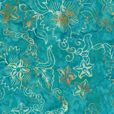 Benartex Batik Bali Calypso 9266 80 "Star Flower" Caribe by half-yard
