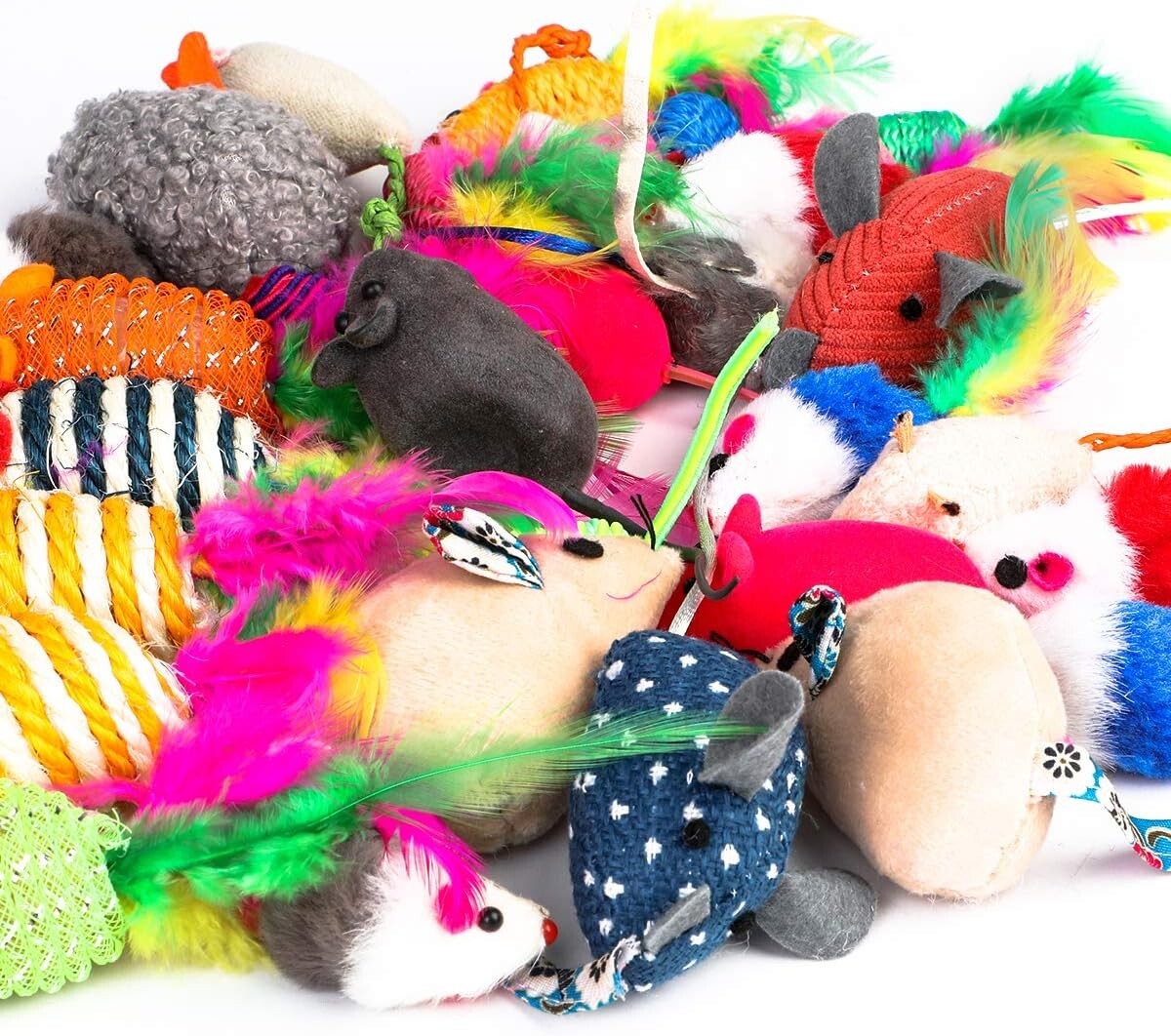 32 Pcs Cat Toys for Indoor Cats Kitten Plush Catnip Toy Cat Teeth