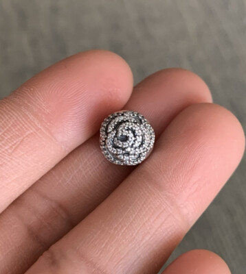 Retired Pandora Rose Clip Charm Retired Pandora Shimmering Rose
