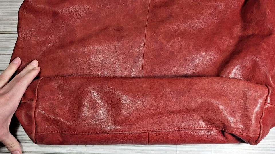 BOLSO DE HOMBRO VINTAGE ELLINGTON ROJO MARRÓN CORREA DE CUERO Foto 2 de 4