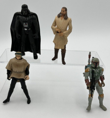 STAR WARS action figures lot 4 Skywalker, Vadar, Boba Fett