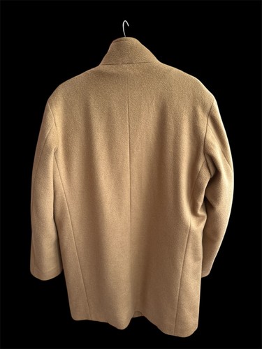 Ermenegildo Zegna Soft Wool Zip Coat Jacket Puffer Lining Camel Size M - Picture 3 of 24