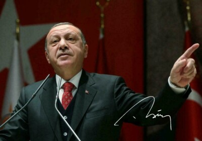 Recep Tayyip Erdoğan Autograph Erdogan Autogramm Türkei Präsident 