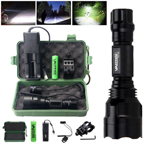 10000LM Hunting Lamp Scope Mount LED Gun Light Lamping Air Rifle Torch+