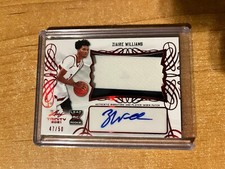 2021-22 Leaf Trinity - Ziaire Williams - Red Patch Auto #d 47/50