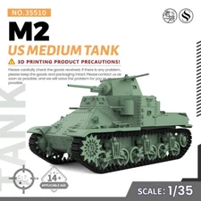 SSMODEL SS35510 1/35 Military Model Kit US M2 Medium Tank