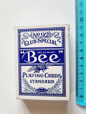 BEE CLUB SPECIAL SPIELKARTEN Nr. 92 POKER ORIGINAL VINTAGE SPIELKARTEN NEU