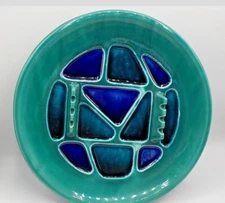 Mid Century Modern Big Ashtray 12.25" with Raised Rests USA Pottery A-47